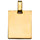 Pendentif en vermeil plaque G.I. rectangulaire  graver - dimensions 29mm X 23mm - plaque prestige