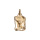Pendentif en vermeil massif brillant et sable grand parchemin taureau