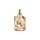 Pendentif en vermeil massif brillant et sable grand parchemin gemeaux