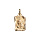Pendentif en vermeil massif brillant et sable grand parchemin vierge