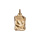 Pendentif en vermeil massif brillant et sable grand parchemin poissons