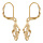 Boucles d'oreille pendante  en vermeil forme 8 invers avec un oxyde