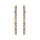 Boucles d'oreille tige pendante en vermeil avec oxydes blancs sertis longues