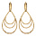 Boucles d'oreille tige en vermeil style croles 3 gouttes