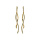 Boucles d'oreille en vermeil branches oxydes blancs sertis et fermoir poussette