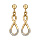 Boucles d'oreille tige en vermeil forme infini avec oxydes blancs sertis