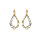 Boucles d'oreille en vermeil forme infini avec oxydes blancs et fermoir poussette