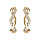 Boucles d'oreille tige en vermeil torsade d'oxydes blancs sertis