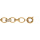 Bracelet en vermeil avec pierres blanches une maille sur deux,  fermoir boue - 20cm