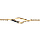 Bracelet en vermeil motifs barrettes pierres noires  - 16+3cm