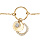 Bracelet en vermeil trois rondelles et oxydes blancs sertis  - 16+3cm