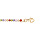 Bracelet en vermeil avec oxydes sertis multi couleurs  - 16+3cm