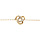 Bracelet en vermeil noeud oxydes blancs sertis 16+3cm