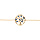 Bracelet en vermeil cercle arbre de vie avec oxydes bleus  - 16+2cm