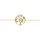 Bracelet en vermeil cercle arbre de vie avec'oxydes vert 16+2cm