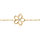 Bracelet en vermeil fleur ajoure avec oxyde blanc - 15+3cm