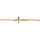 Bracelet en vermeil maille grain de caf croix plate lisse -18cm