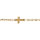 Bracelet en vermeil maille grain de caf croix plate lisse -19cm