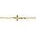 Bracelet en vermeil maille grain de caf croix plate lisse diamant etoile -17cm