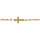 Bracelet en vermeil maille grain de caf croix plate lisse diamant etoile -19cm