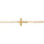 Bracelet en vermeil maille forcat croix plate lisse -18cm