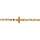 Bracelet en vermeil maille marine croix plate lisse diamant etoile - 19cm