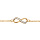 Bracelet en vermeil forme huit (infini) pierres blanches sur la moitie  - 16+2cm