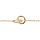 Bracelet en vermeil deux  anneaux dont l'un est orn d'oxydes blancs sertis  -16+2cm