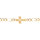 Bracelet en vermeil 1+3, 5mm de large croix plate lisse diamant etoile - 19cm