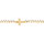 Bracelet en vermeil maille gourmette, 4mm de large croix plate lisse -18cm