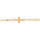 Bracelet en vermeil maille gourmette 4mm de large croix plate lisse diamant etoile - 18cm