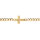 Bracelet en vermeil maille gourmette 5mm de large croix plate lisse diamant etoile - 19cm