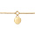 Bracelet en vermeil avec chanette pampille rondelle  - 16+3cm rglable