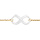 Bracelet en vermeil motif infini cramique blanche - 16+3cm