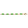 Bracelet en vermeil avec oxydes verts et blancs  - 17+2cm