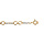 Braceleten  vermeil motif infini et barrettes d'oxydes blancs sertis  - 17+1cm