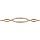 Bracelet en vermeil chane avec 3 anneaux allongs et oxydes blancs 16+2cm