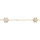 Bracelet en vermeil trois flocons de neige  - 16+3cm