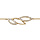 Bracelet en vermeil feuillage ajour avec oxydes blancs sertis  - 16+2cm