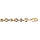 Bracelet en vermeil massif chane faon torsades avec oxydes blancs sertis sur le dessus - 16+3cm