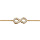 Bracelet en vermeil infini avec oxydes blancs sertis - 16+2cm