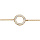 Bracelet en vermeil cercle ajour avec oxydes blancs sertis sur le pourtour - 16+2cm