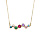 Collier en vermeil pendentif avec oxydes multicouleur 43+2cm