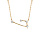 Collier en  vermeil zodiaque constellation bélier oxydes blancs sertis longueur 42,5+2,5cm