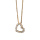 Collier en vermeil pendentif petit coeur pierres blanches  - 42cm
