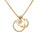 Collier en vermeil trois  rondelles et oxydes blancs sertis  - 38+5cm