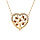 Collier en vermeil pendentif coeur avec arbre de vie pierres rouges et contour d'oxydes blancs sertis  - 40+5cm