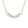 Collier en argent rhodi navettes d'oxydes blancs  - 42+3cm