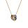 Collier en vermeil pendentif trois rubans dgrads d'oxydes bleus