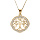 Collier en vermeil pendentif arbre de vie celtique 20mm contour oxydes blancs sertis  - 40+5cm